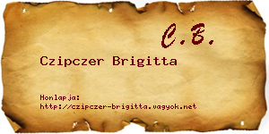 Czipczer Brigitta névjegykártya